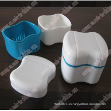 Venta caliente colorida caja dental de plástico para dentaduras postizas